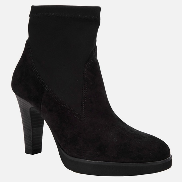 Paul Green Black Suede Ankle Booties - Picture 4 of 10